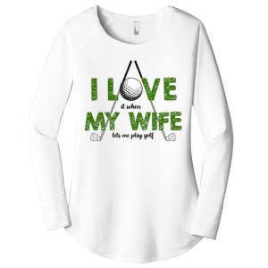 I Love It When My Wife Let's Me Play Golf Women's Perfect Tri Tunic Long Sleeve Shirt