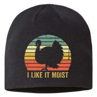 I Like It Moist Funny Thanksgiving Turkey Trot Vintage Sustainable Beanie