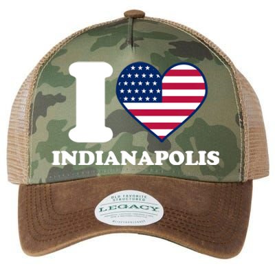 I Love Indianapolis I Heart Indianapolis Gift Legacy Tie Dye Trucker Hat