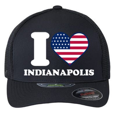 I Love Indianapolis I Heart Indianapolis Gift Flexfit Unipanel Trucker Cap