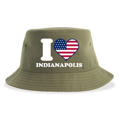 I Love Indianapolis I Heart Indianapolis Gift Sustainable Bucket Hat