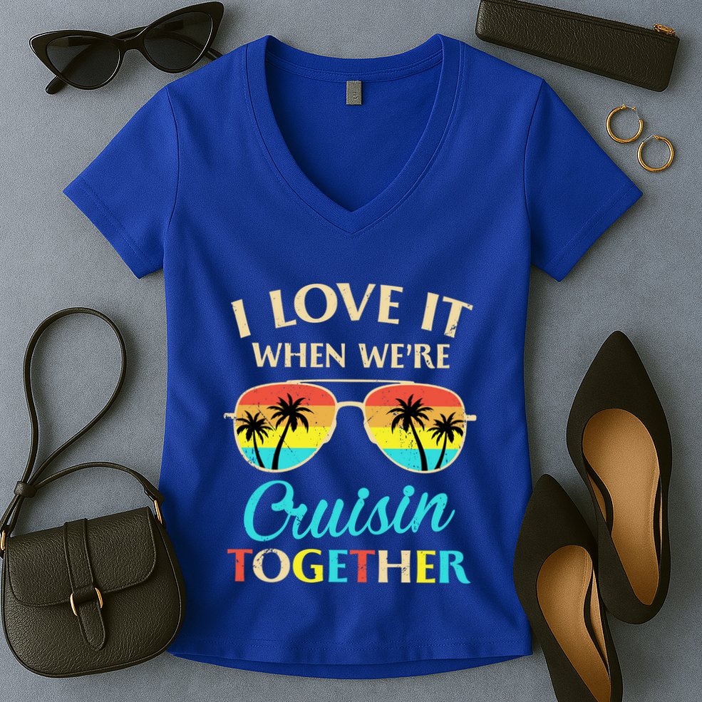 I Love It When Were Cruisin Together Gift Women's V-Neck T-Shirt