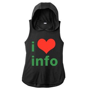 I Love Info Ladies PosiCharge Tri-Blend Wicking Draft Hoodie Tank