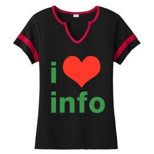 I Love Info Ladies Halftime Notch Neck Tee