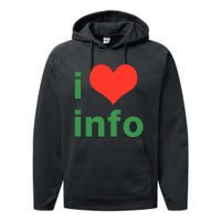 I Love Info Performance Fleece Hoodie