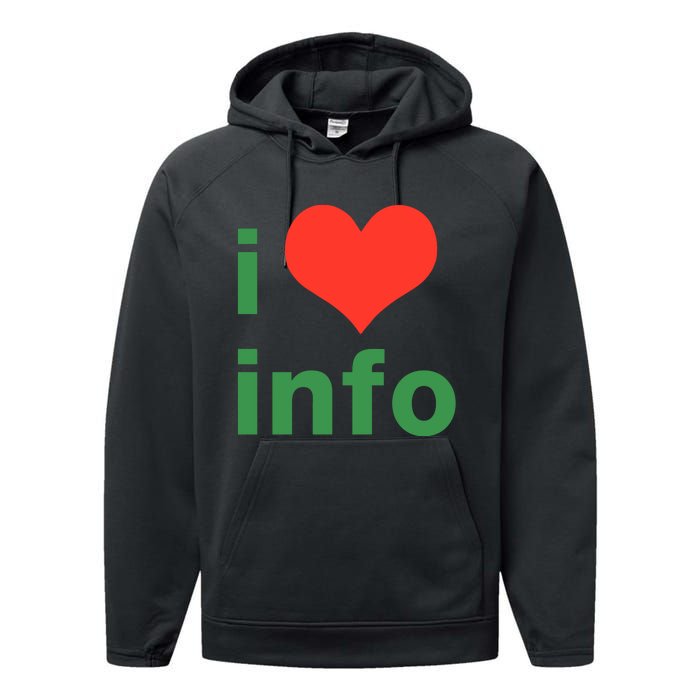 I Love Info Performance Fleece Hoodie