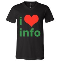 I Love Info V-Neck T-Shirt