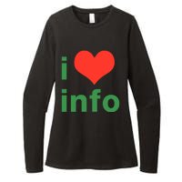 I Love Info Womens CVC Long Sleeve Shirt