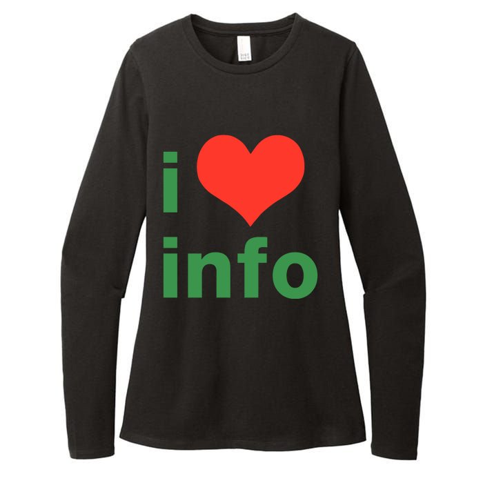 I Love Info Womens CVC Long Sleeve Shirt