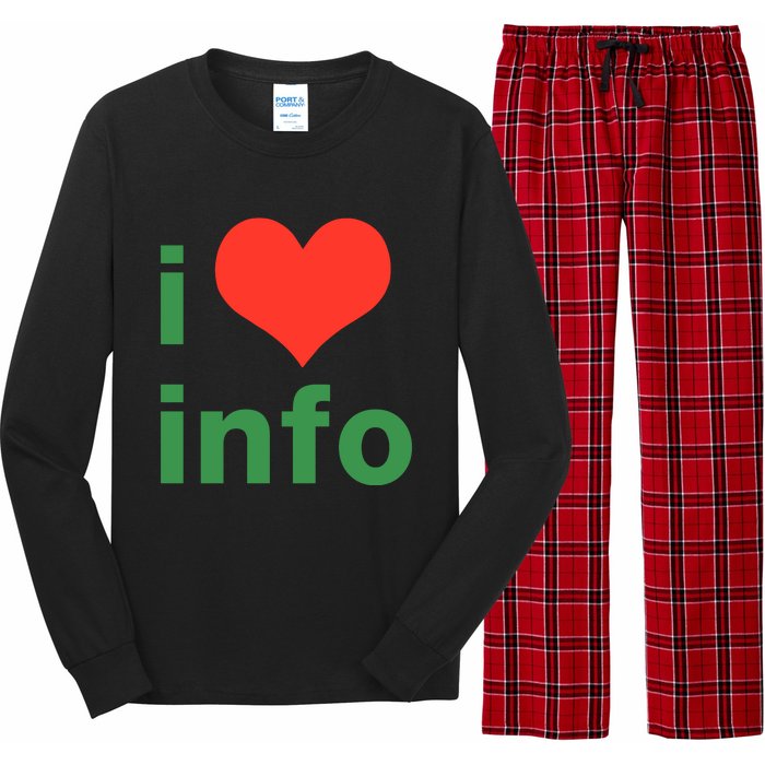 I Love Info Long Sleeve Pajama Set