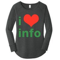 I Love Info Women's Perfect Tri Tunic Long Sleeve Shirt