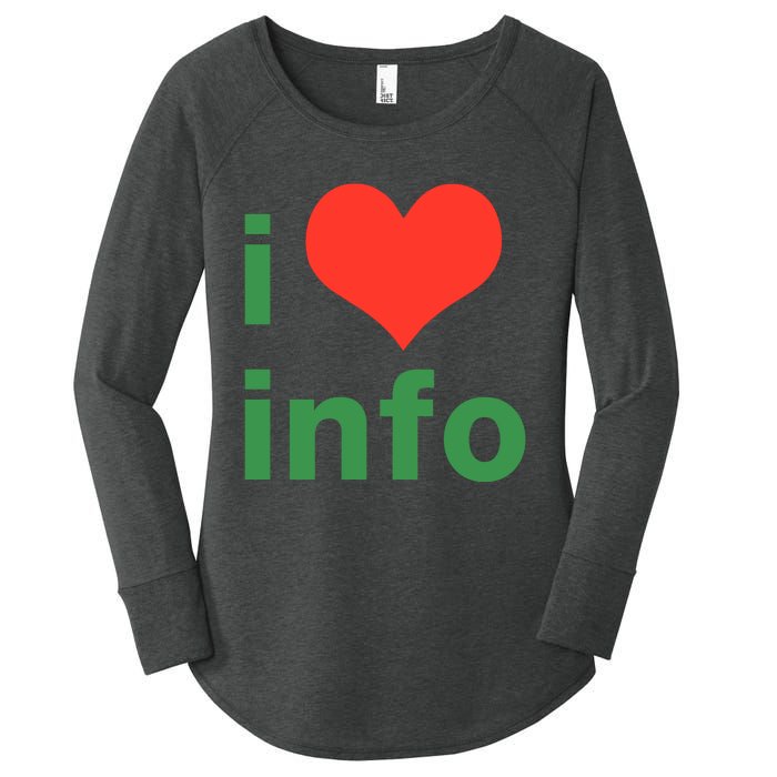 I Love Info Women's Perfect Tri Tunic Long Sleeve Shirt