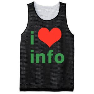 I Love Info Mesh Reversible Basketball Jersey Tank