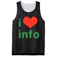 I Love Info Mesh Reversible Basketball Jersey Tank