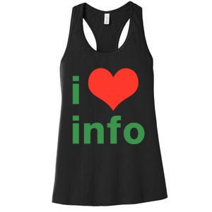 I Love Info Women's Racerback Tank