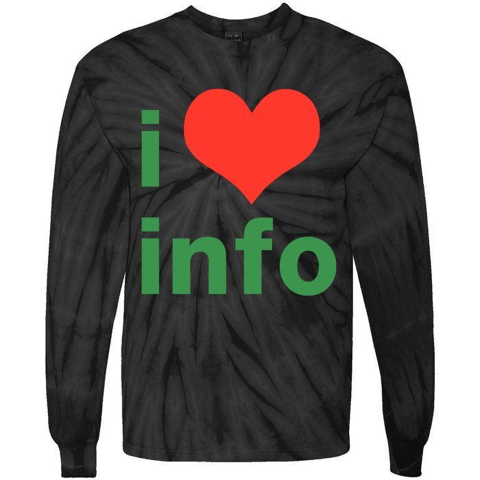 I Love Info Tie-Dye Long Sleeve Shirt