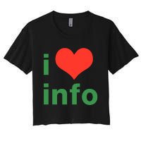 I Love Info Women's Crop Top Tee