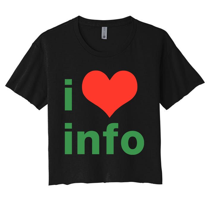 I Love Info Women's Crop Top Tee