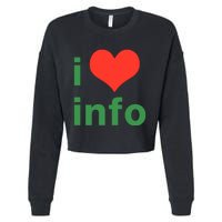 I Love Info Cropped Pullover Crew