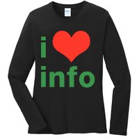 I Love Info Ladies Long Sleeve Shirt