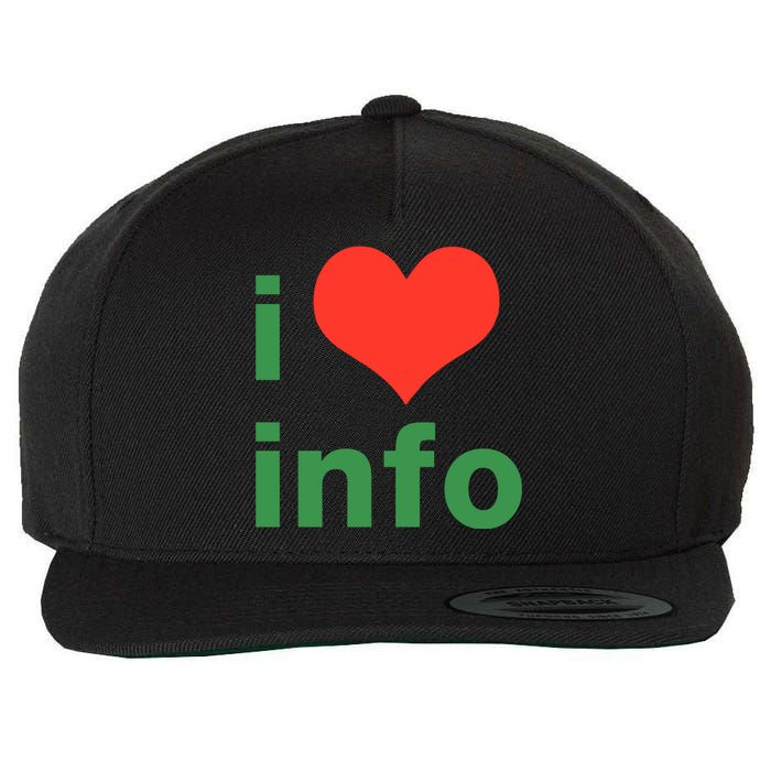 I Love Info Wool Snapback Cap