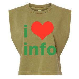 I Love Info Garment-Dyed Women's Muscle Tee