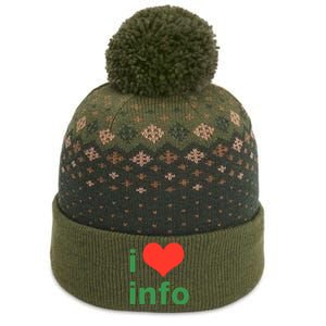 I Love Info The Baniff Cuffed Pom Beanie