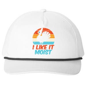 I Like It Moist Turkey Funny Thanksgiving Adult Gift Snapback Five-Panel Rope Hat