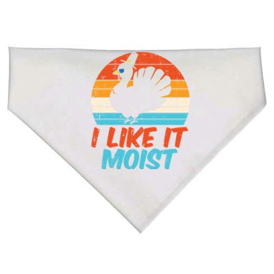 I Like It Moist Turkey Funny Thanksgiving Adult Gift USA-Made Doggie Bandana