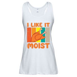 I Like It Moist Funny Thanksgiving Costume Turkey Leg Day Ladies Essential Flowy Tank