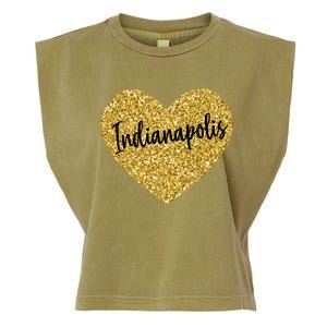 I Love Indianapolis Indiana Usa Cool Gift Garment-Dyed Women's Muscle Tee