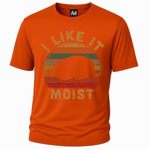 I Like It Moist Thanksgiving Pilgrim Costume Turkey Day Gift Cooling Performance Crew T-Shirt