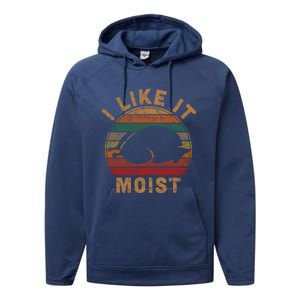 I Like It Moist Thanksgiving Pilgrim Costume Turkey Day Gift Performance Fleece Hoodie