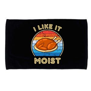 I Like It Moist Funny Thanksgiving Costume Turkey Leg Day Microfiber Hand Towel