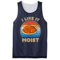 I Like It Moist Funny Thanksgiving Costume Turkey Leg Day Mesh Reversible Basketball Jersey Tank