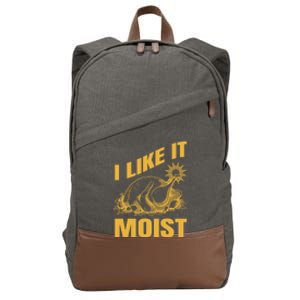 I Like It Moist Thanksgiving Cute Gift Cotton Canvas Backpack