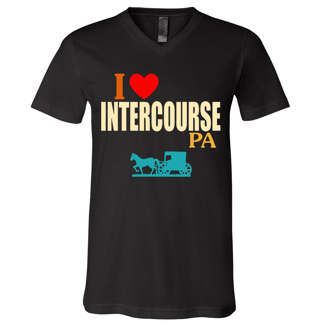 I Love Intercourse Funny Pa V-Neck T-Shirt