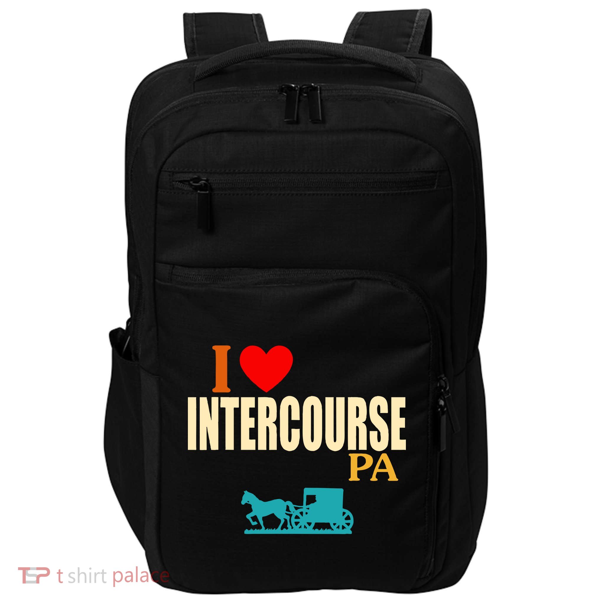 I Love Intercourse Funny Pa Impact Tech Backpack