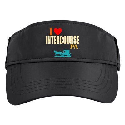 I Love Intercourse Funny Pa Adult Drive Performance Visor