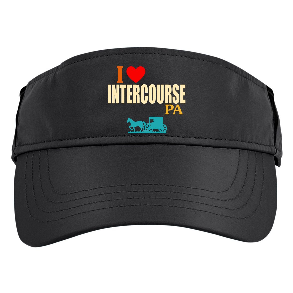 I Love Intercourse Funny Pa Adult Drive Performance Visor