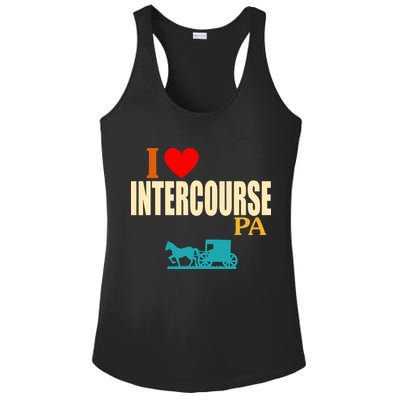 I Love Intercourse Funny Pa Ladies PosiCharge Competitor Racerback Tank