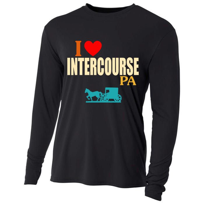 I Love Intercourse Funny Pa Cooling Performance Long Sleeve Crew