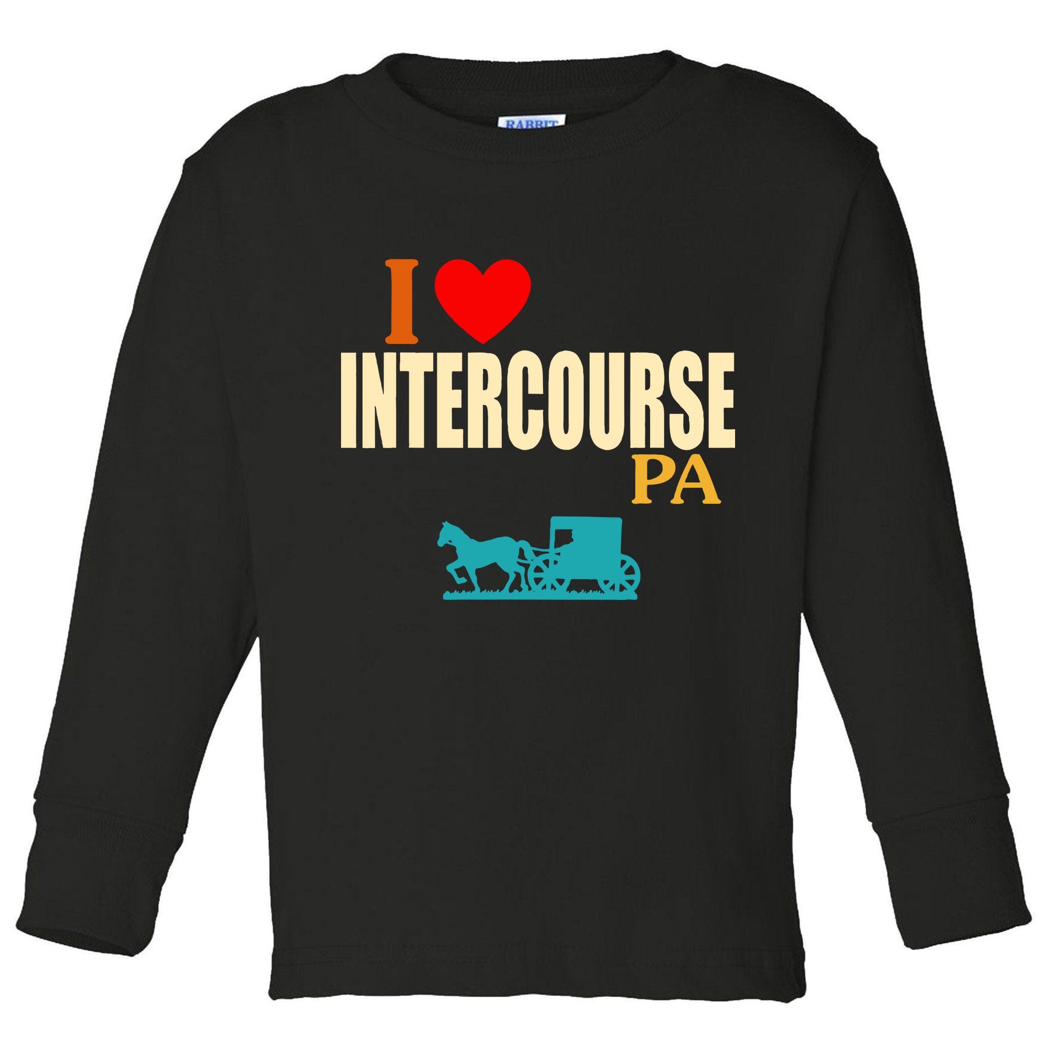 I Love Intercourse Funny Pa Toddler Long Sleeve Shirt