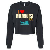 I Love Intercourse Funny Pa Cropped Pullover Crew