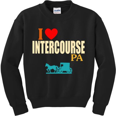 I Love Intercourse Funny Pa Kids Sweatshirt