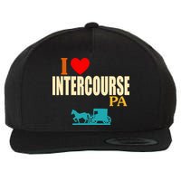 I Love Intercourse Funny Pa Wool Snapback Cap