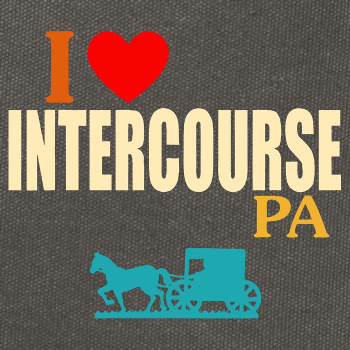 I Love Intercourse Funny Pa Cotton Canvas Backpack