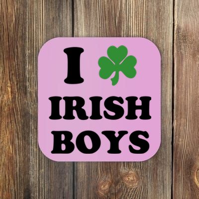 I Love Irish Boy St. Paddy Baby Ireland Hamrock Baby Funny St. Patricks Day Coaster