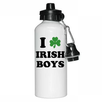 I Love Irish Boy St. Paddy Baby Ireland Hamrock Baby Funny St. Patricks Day Aluminum Water Bottle