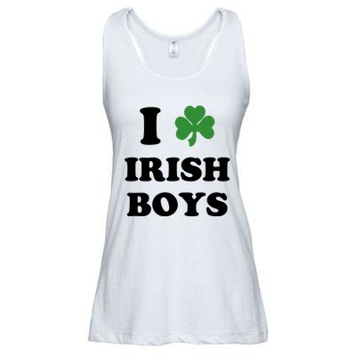 I Love Irish Boy St. Paddy Baby Ireland Hamrock Baby Funny St. Patricks Day Ladies Essential Flowy Tank